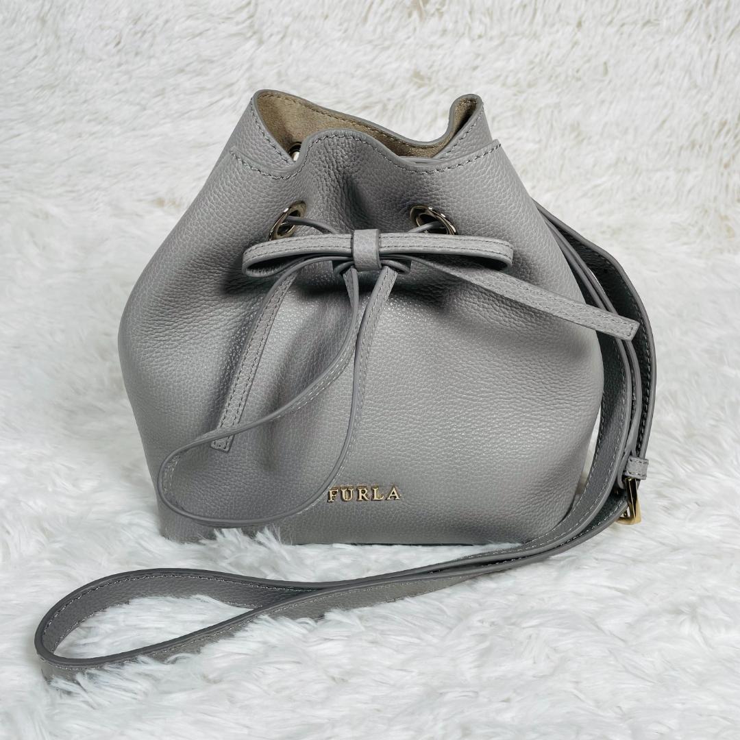 新品未使用 FURLA フルラ コスタンザ ショルダーバッグ グレー 巾着