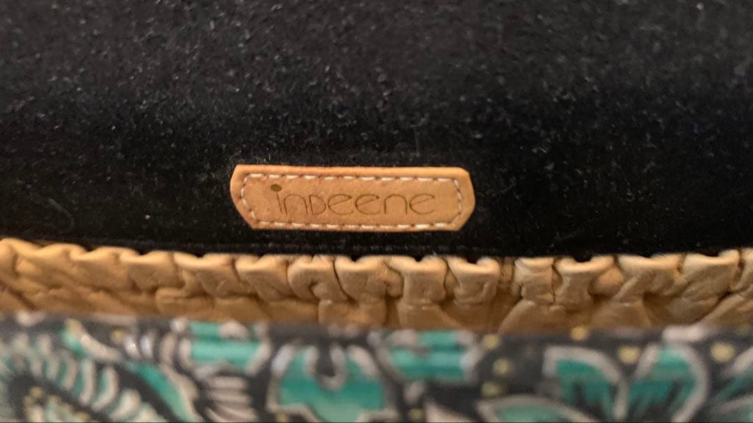 印傳屋 印伝 indeene インディーヌ クラッチバッグ 深緑