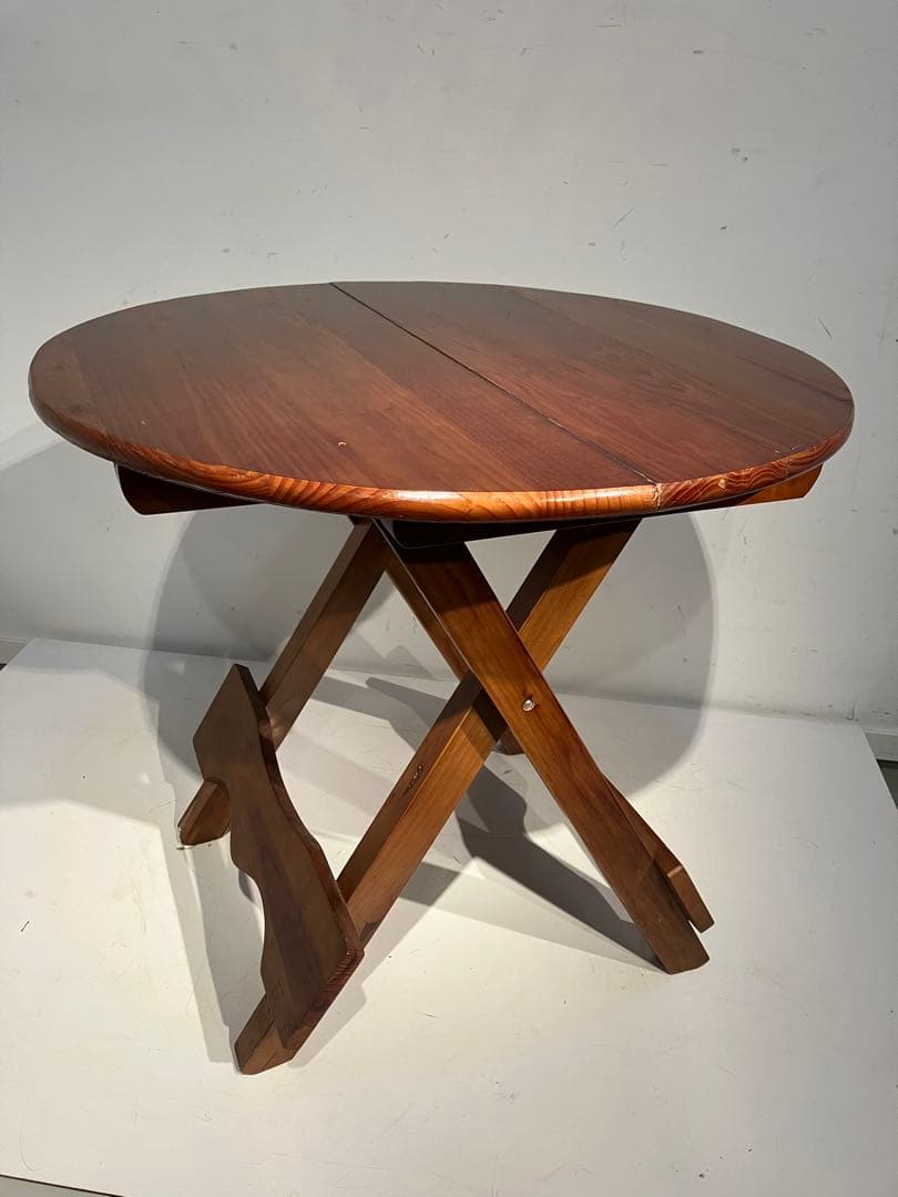 オールド　フォールディング　テーブル、レトロ、キャンプ、折り畳み、キツツキ、天童