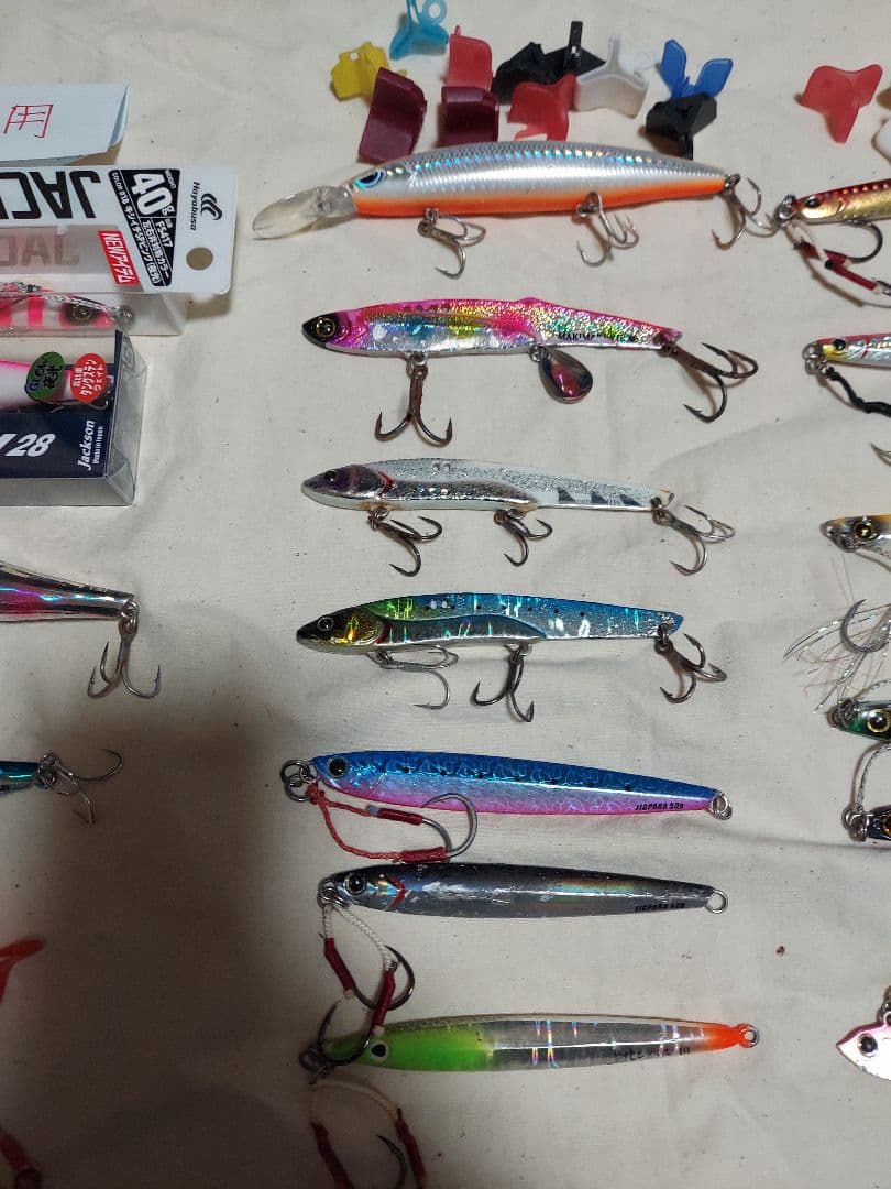 【オリカラ未使用Gコン、マキマキ有】ショアジキメタルジグ、メタルバイブ等計21個