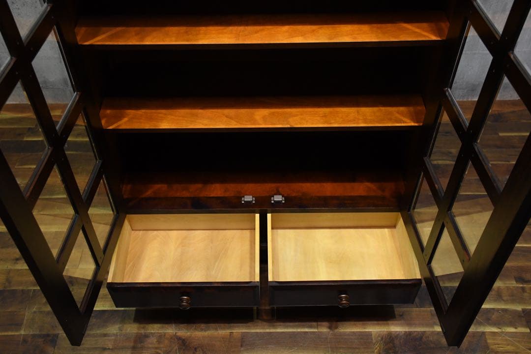 DDC21 北海道民芸家具 ブックキャビネット 本棚 書棚 カバ/樺 無垢材