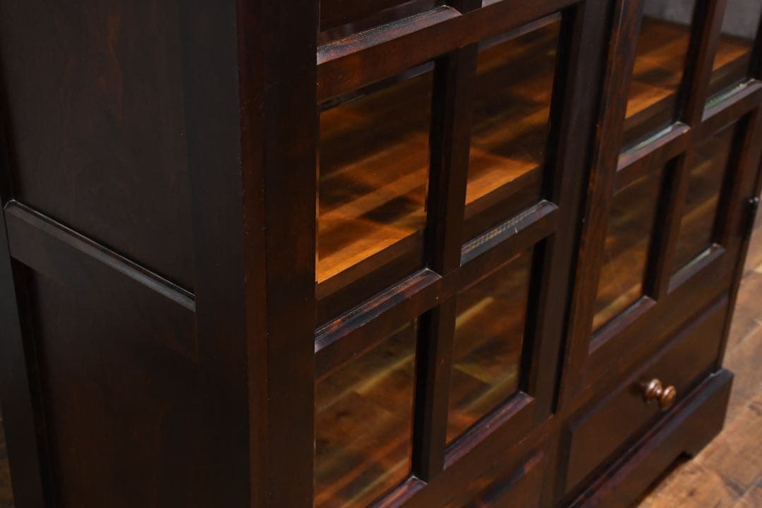 DDC21 北海道民芸家具 ブックキャビネット 本棚 書棚 カバ/樺 無垢材