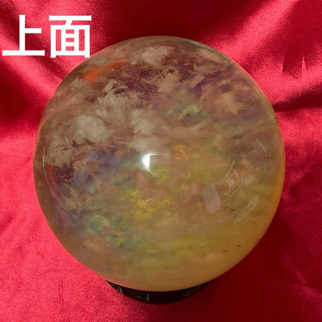 15㎝　雲海　金運水晶大霊珠　溶煉水晶　運開　白雲館