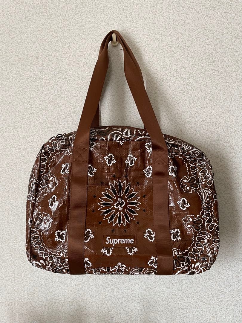 【わをん】Supreme バンダナ柄 ボストンバッグ
