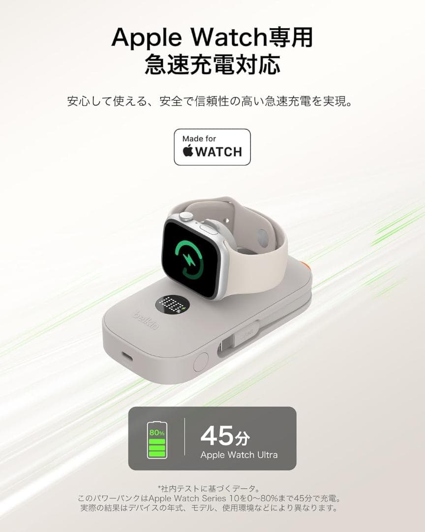 BoostCharge モバイルバッテリー10000mAh 45W ケーブル内蔵