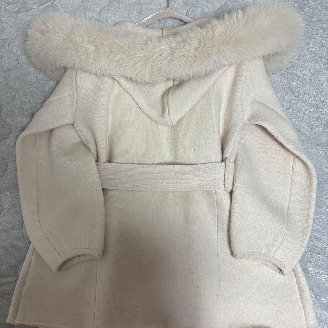 ファーフードニットコート SNIDEL