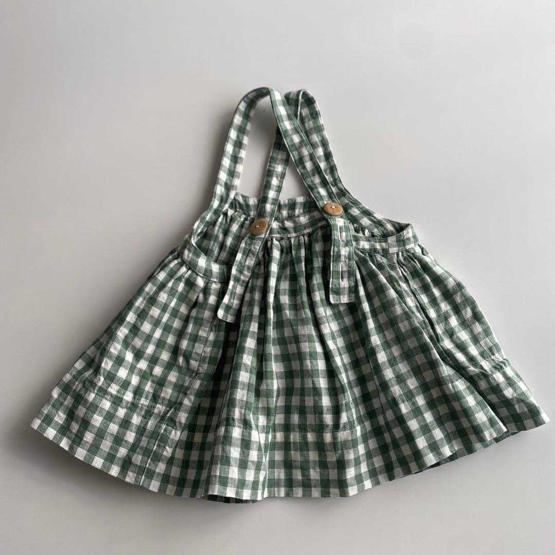 ボトムス soor ploom eloise pinafore gingham 3y