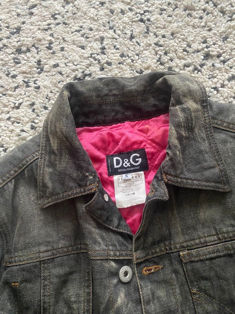 D&G ダークグレー ショートデニムジャケット