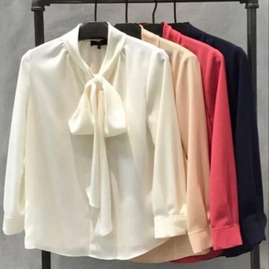 セオリー ボウタイ ブラウス ホワイト 入学式 セミフォーマル