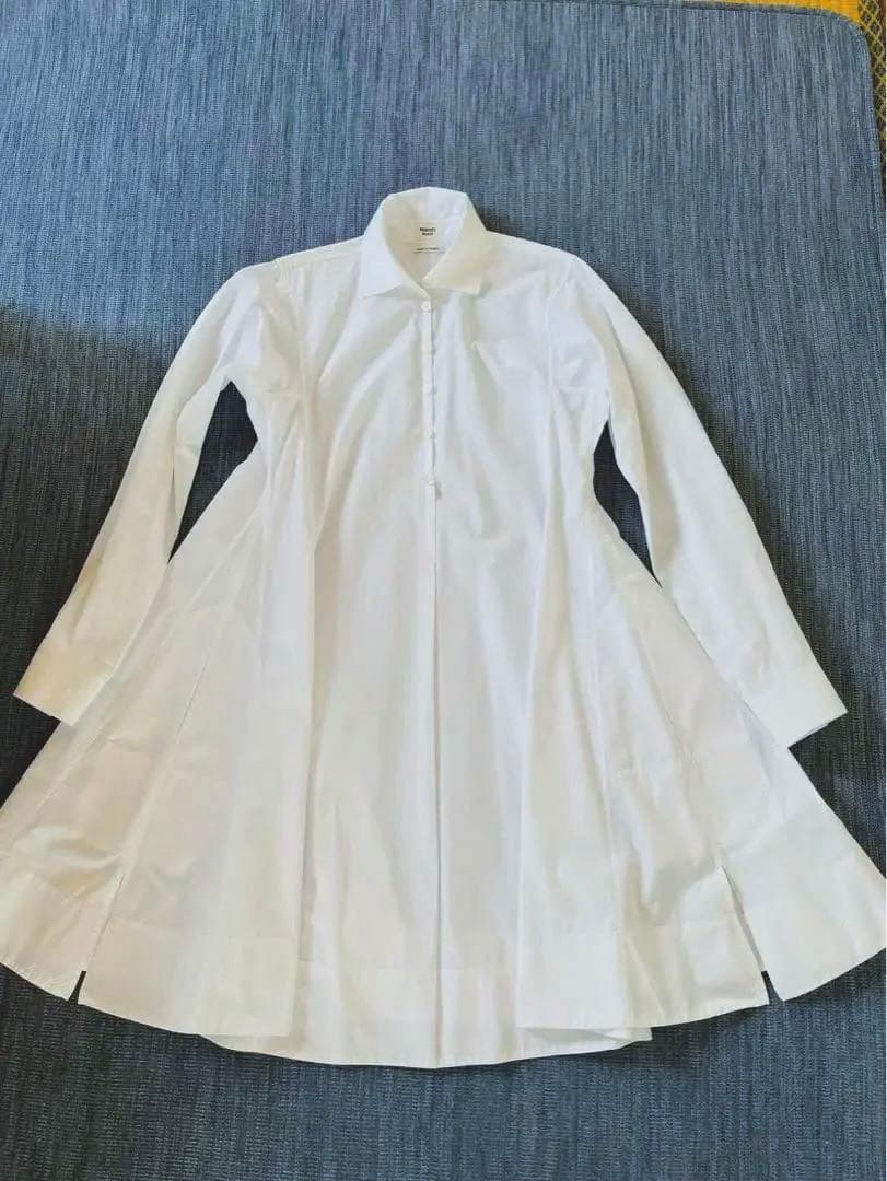 エルメスHERMES白ブラウスワンピース40サイズ美品クリーニング済み