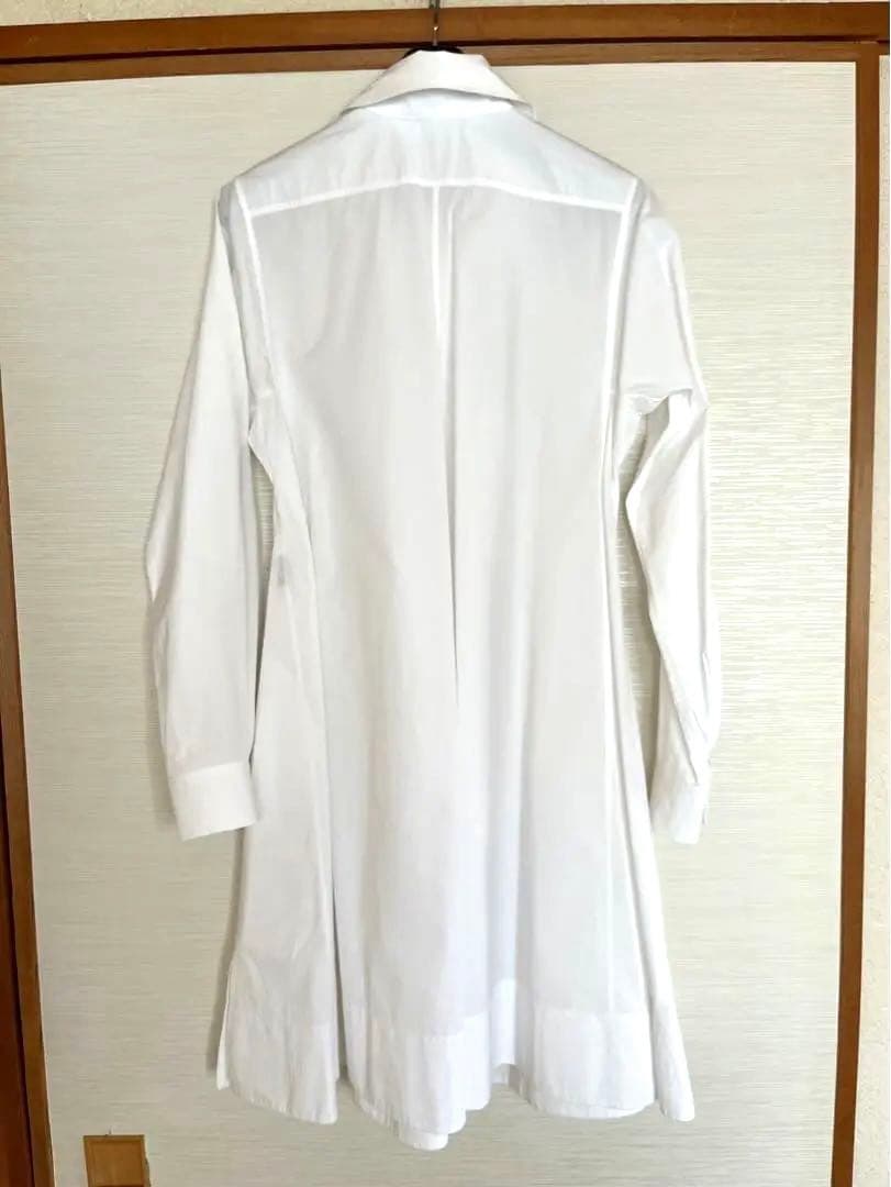 エルメスHERMES白ブラウスワンピース40サイズ美品クリーニング済み