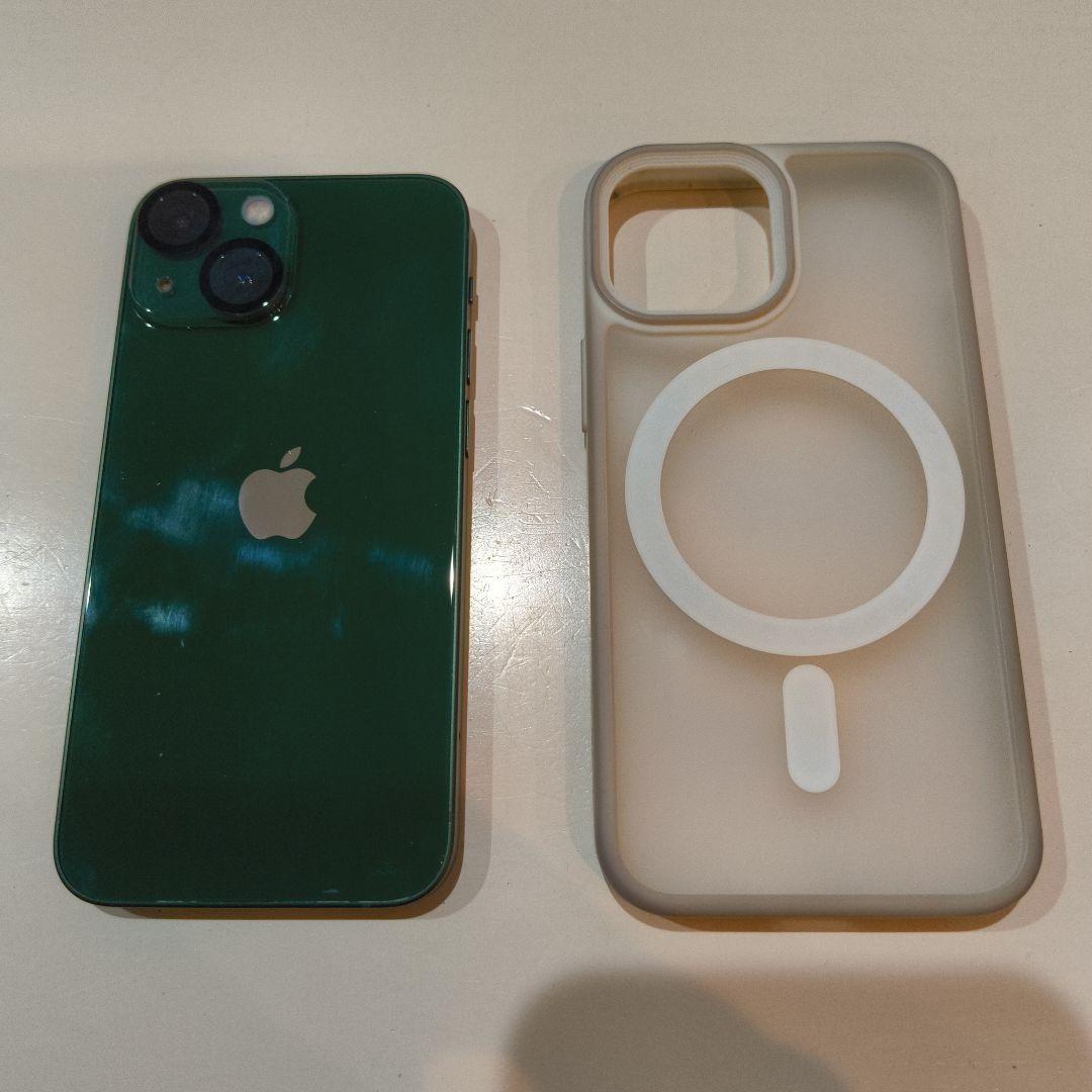 ERI0811　iPhone 13 miniグリーン 本体 + ケース