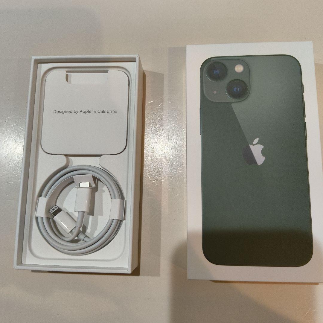 ERI0811　iPhone 13 miniグリーン 本体 + ケース