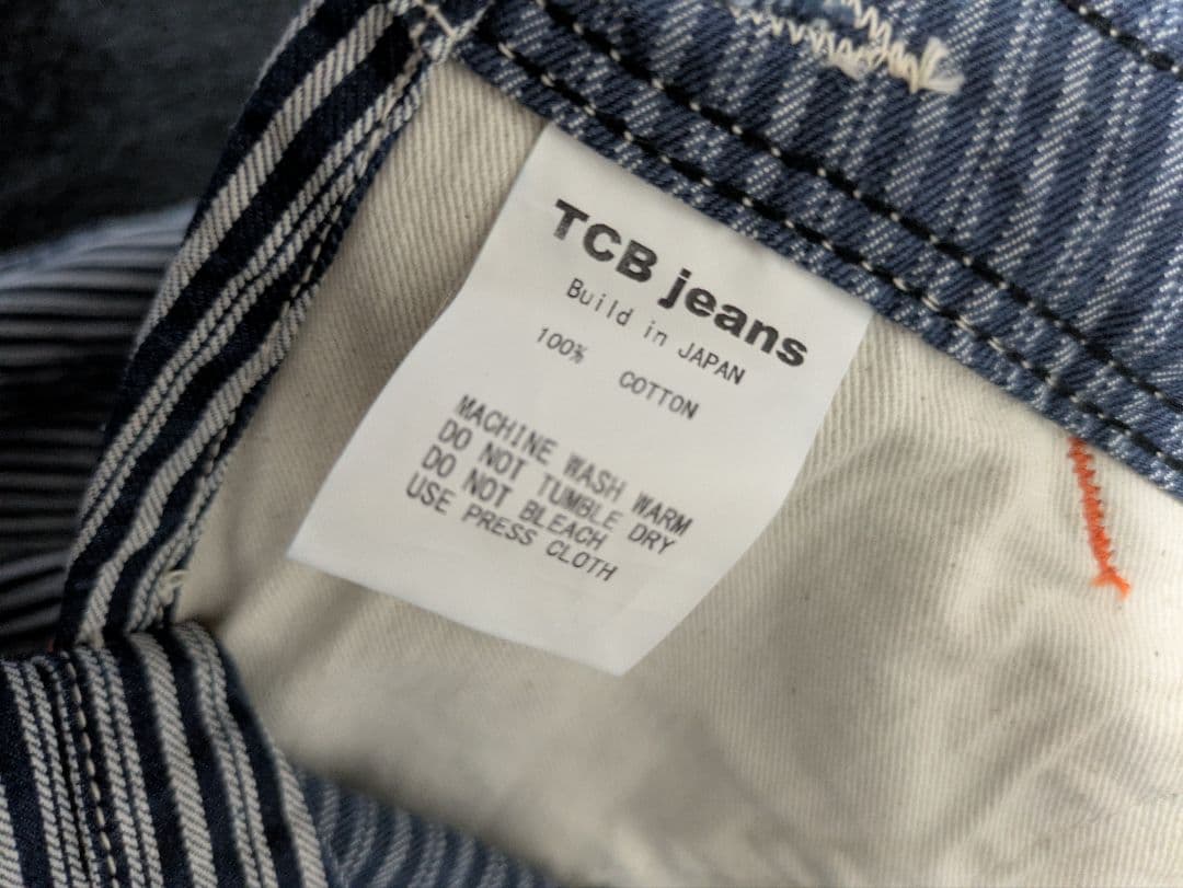 TCBジーンズ　Wrecking Crew Pants ランダムヒッコリー　28