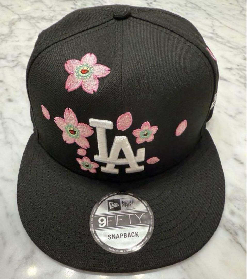 New Era 9FIFTY 黒 Dodgers キャップ　ドジャース　村上隆