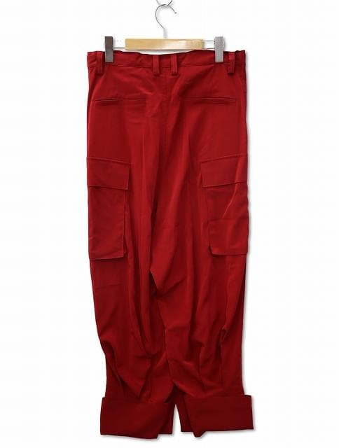 Y's クレープデシン ロールアップ カーゴパンツ 02(S) RED