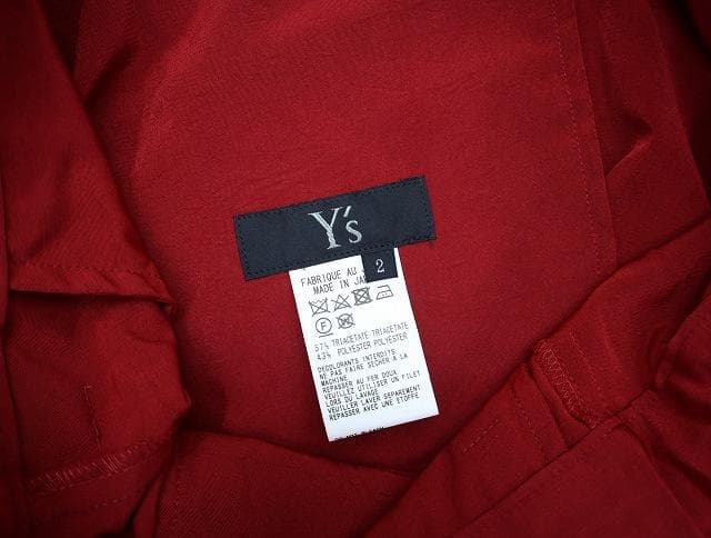 Y's クレープデシン ロールアップ カーゴパンツ 02(S) RED