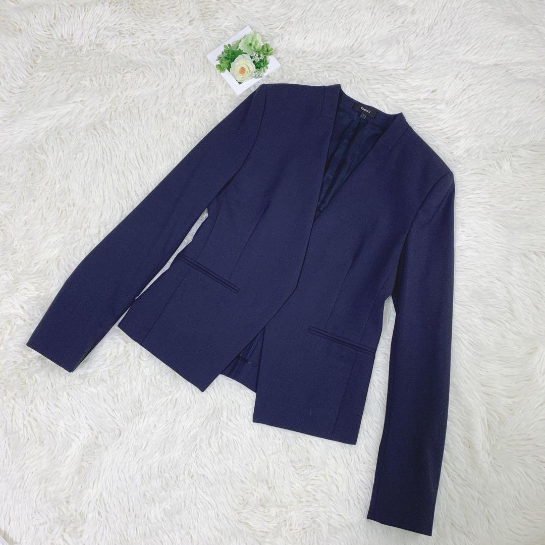 theory セットアップノーカラージャケットスカートTAILOR 現行タグ