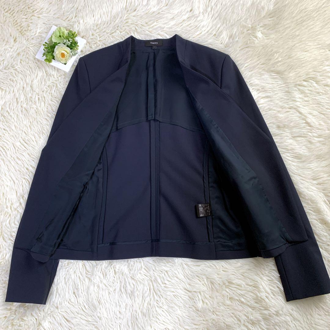 theory セットアップノーカラージャケットスカートTAILOR 現行タグ