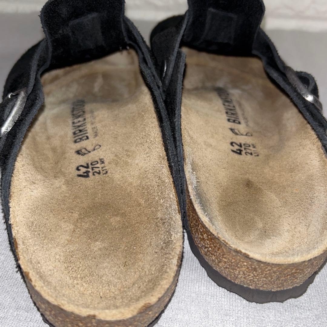 ビルケンシュトック ボストン スエード サンダル ブラック 黒42