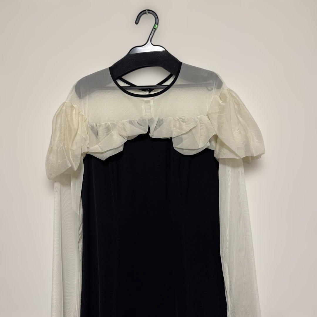 本日限定新品ANDRESDフリルフレアドレスfrills flare dress