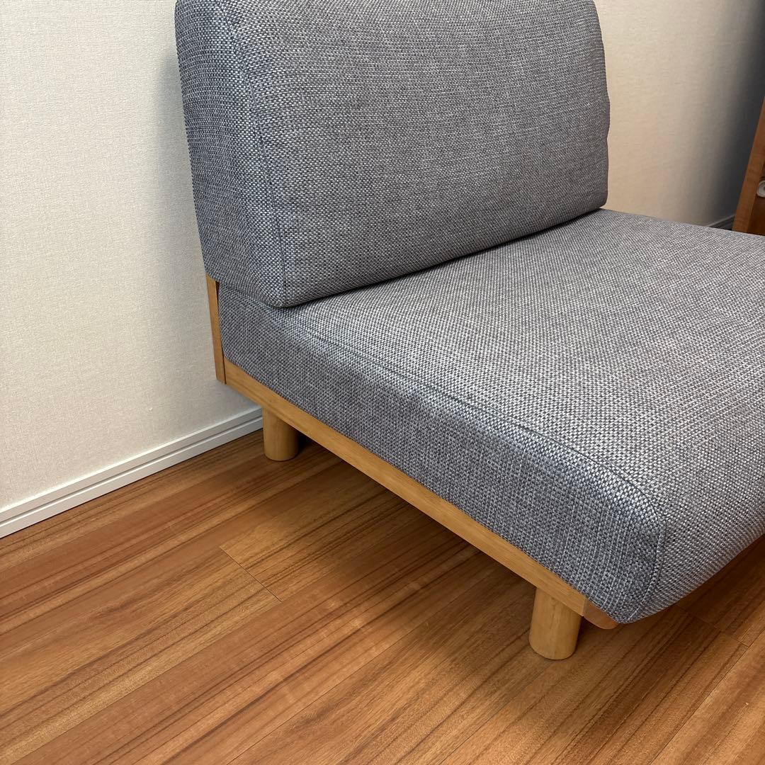 無印良品 ゆったり座れるアームレスソファ 1シーター グレー / MUJI