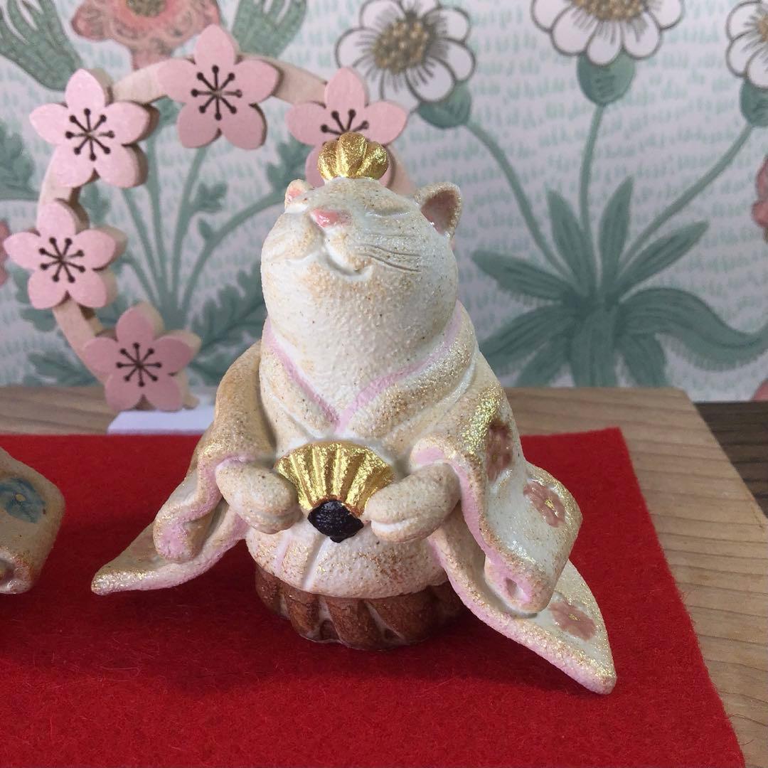 ②猫の日♡限定m(=✧ω✧=)m✧ ✧ ✧ 白猫♡白猫　猫ひな人形