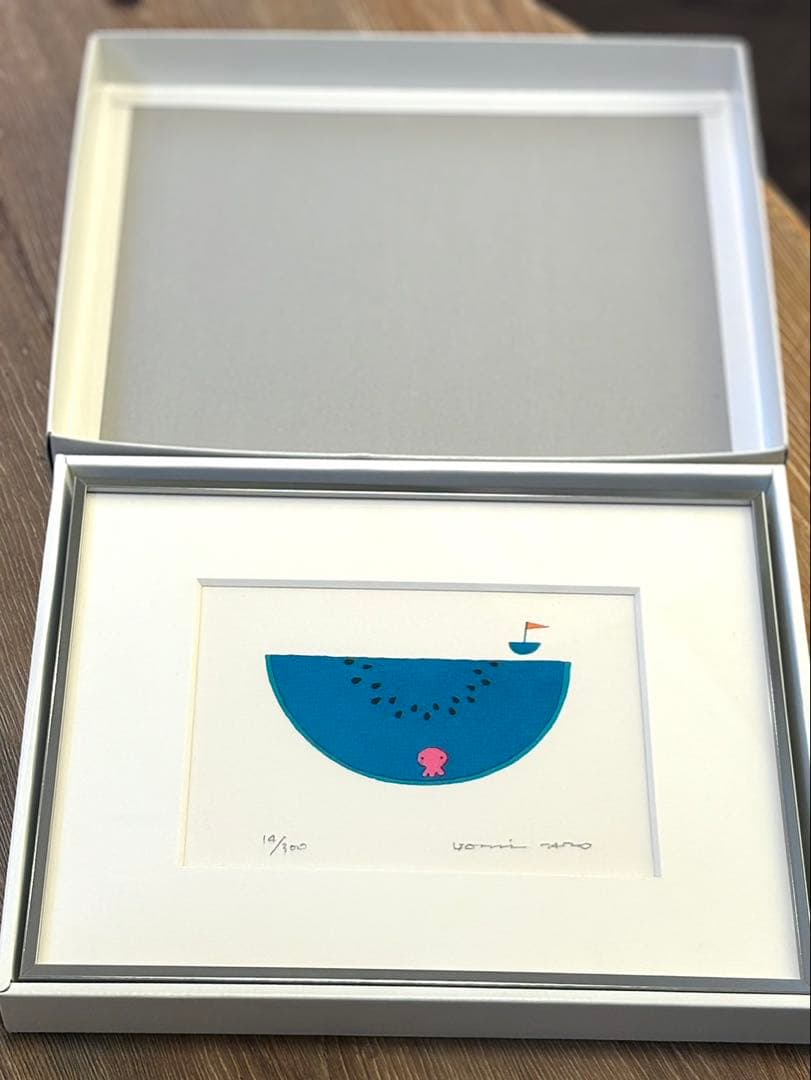 【直筆サイン入り】版画 五味太郎 14/300 すいかの夏