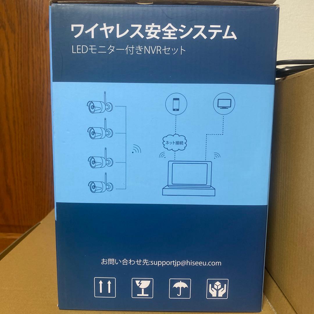 防犯カメラ4台セット wifi接続 モニター付き Hiseeu製