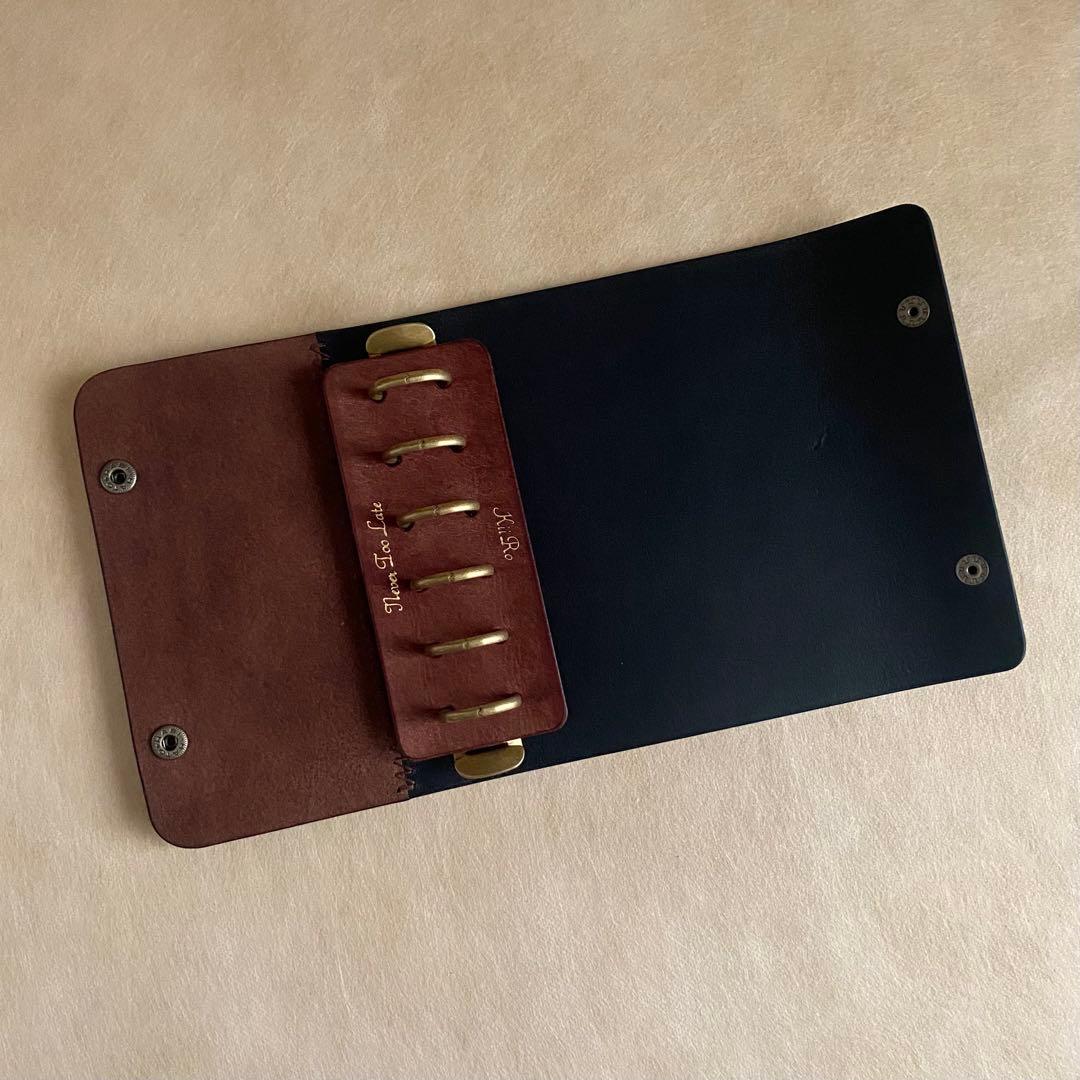 自由手帳 ミニ6 ダークブラウン×ブラック