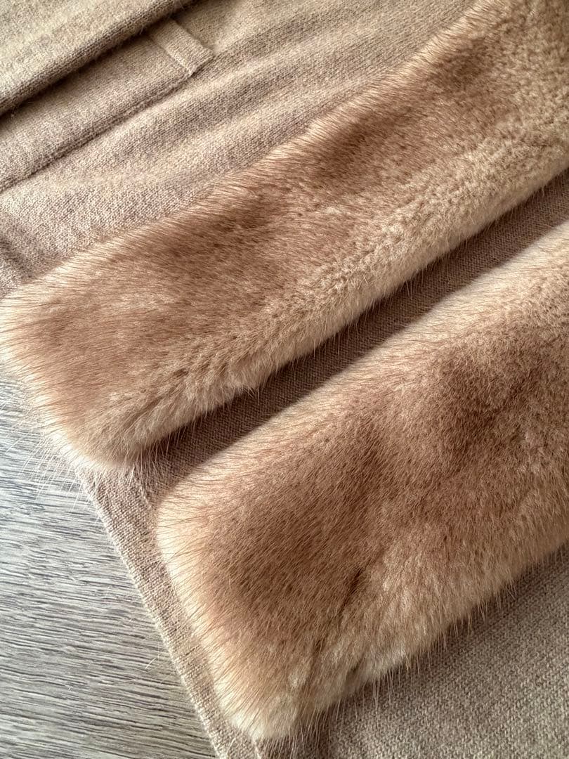 MaxMara MINKファーベージュ カーディガン