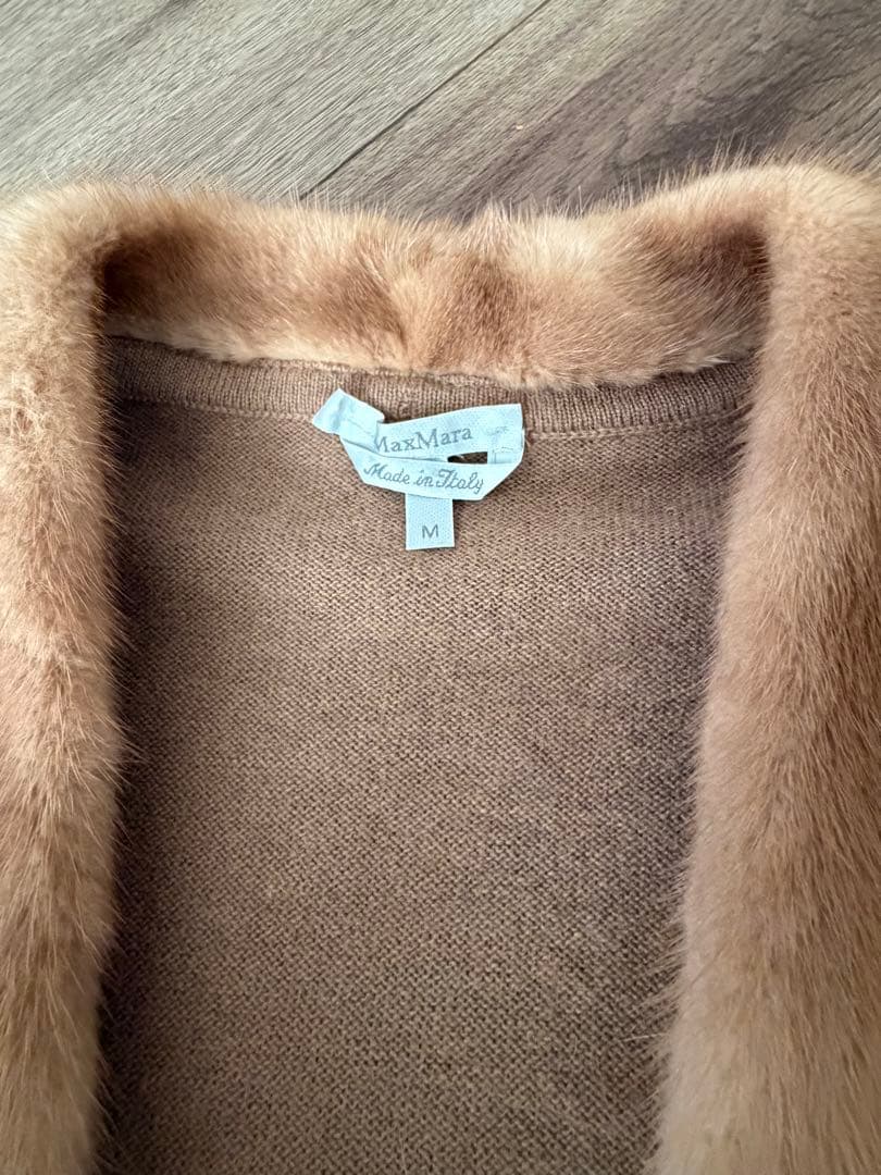 MaxMara MINKファーベージュ カーディガン