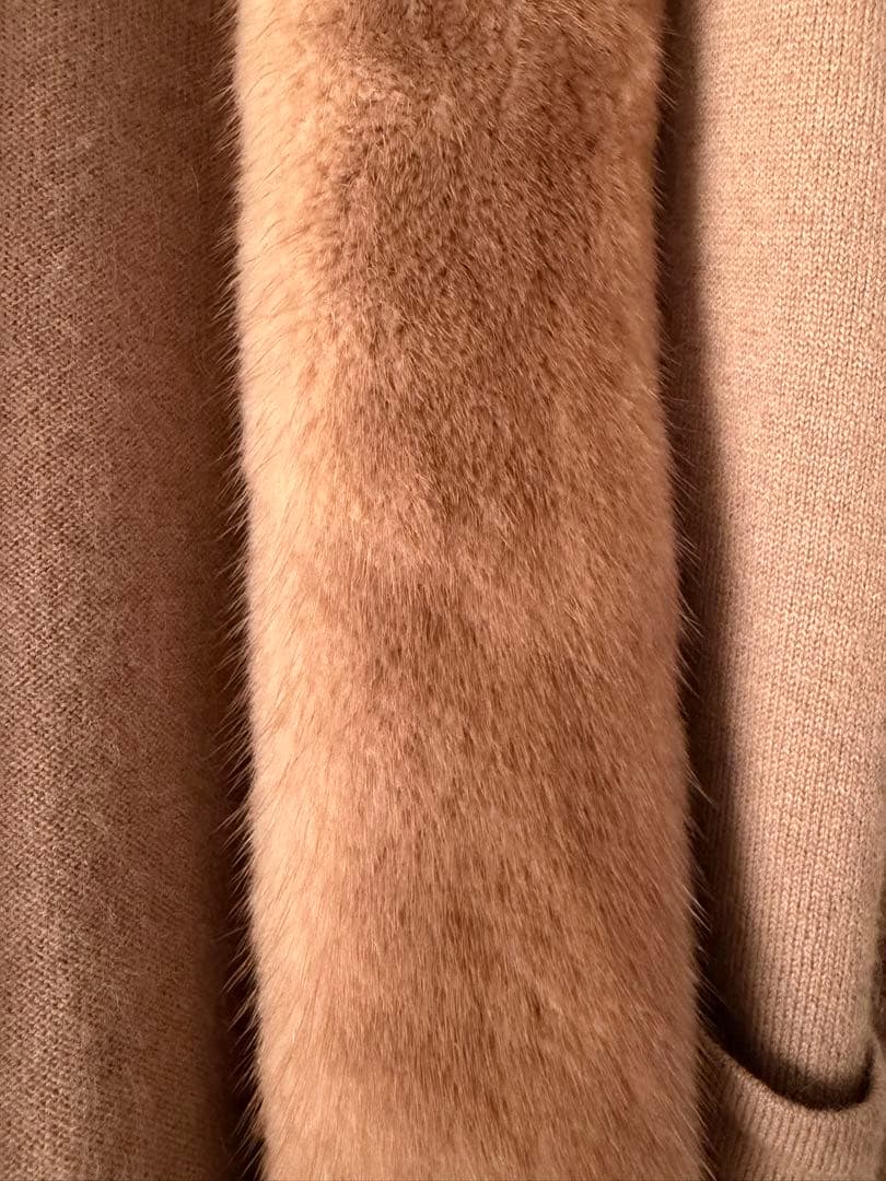 MaxMara MINKファーベージュ カーディガン