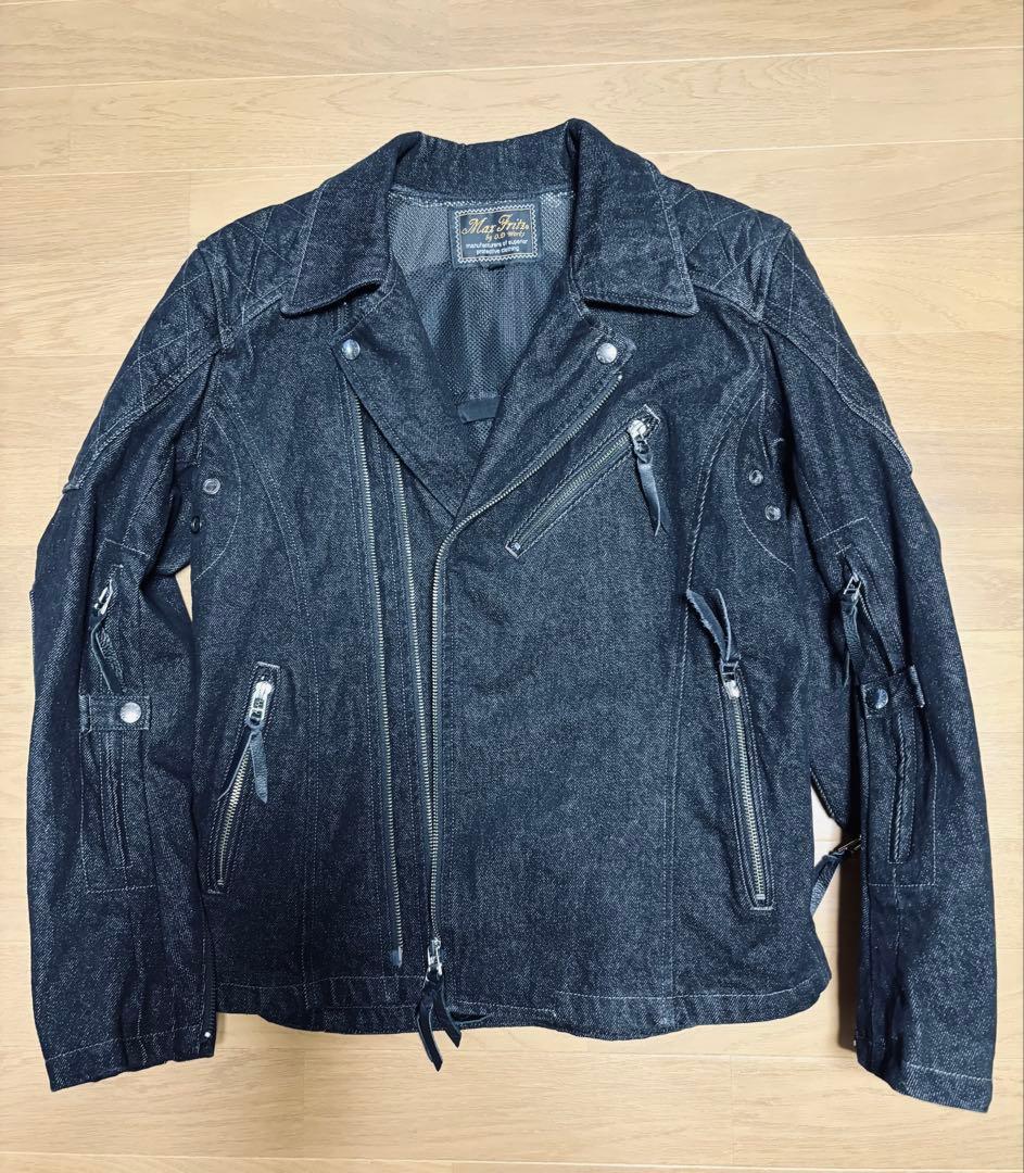 マックスフリッツ ダブルライダースジャケット ブラック M(46)