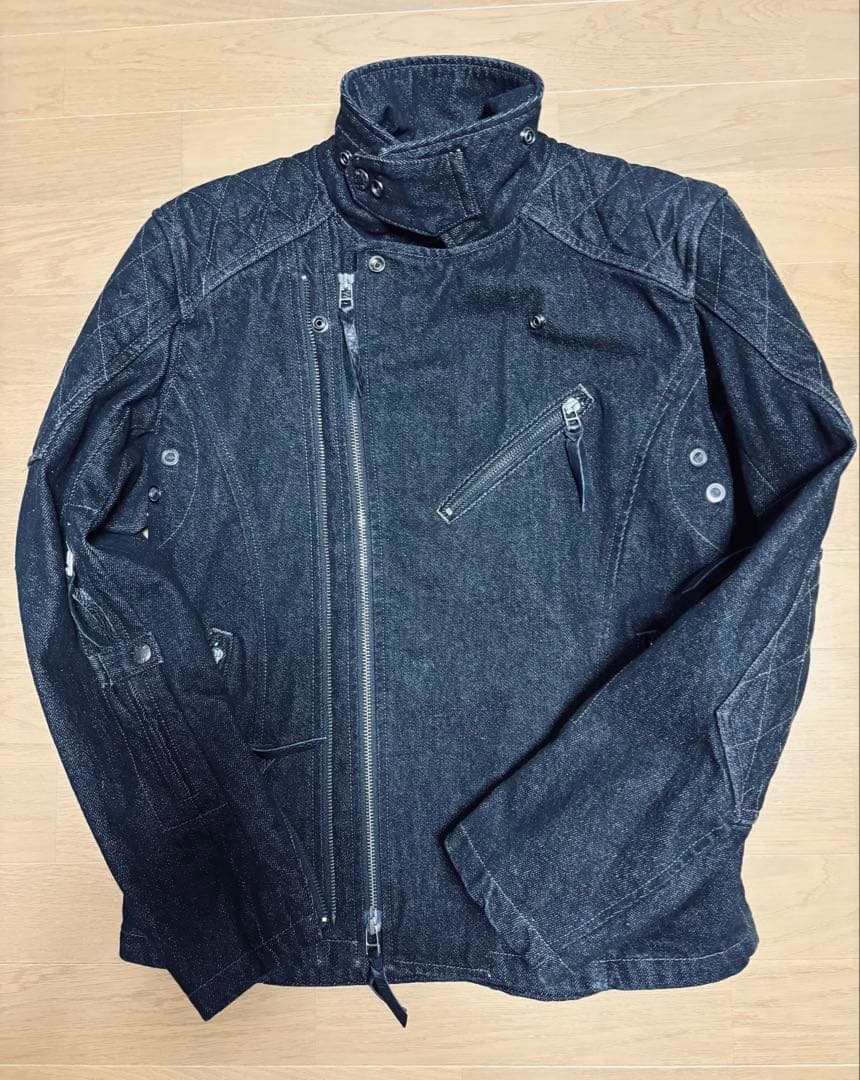 マックスフリッツ ダブルライダースジャケット ブラック M(46)