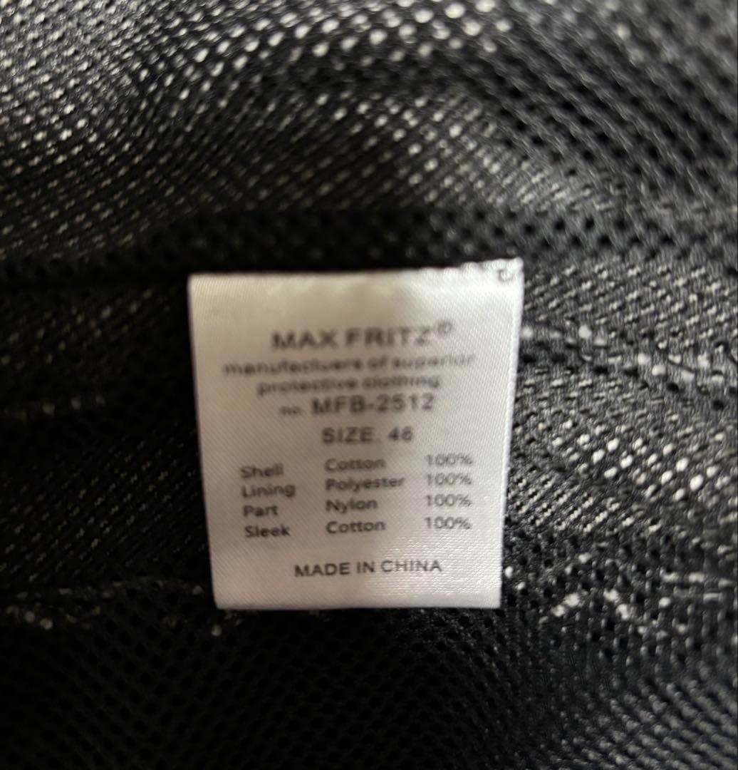 マックスフリッツ ダブルライダースジャケット ブラック M(46)