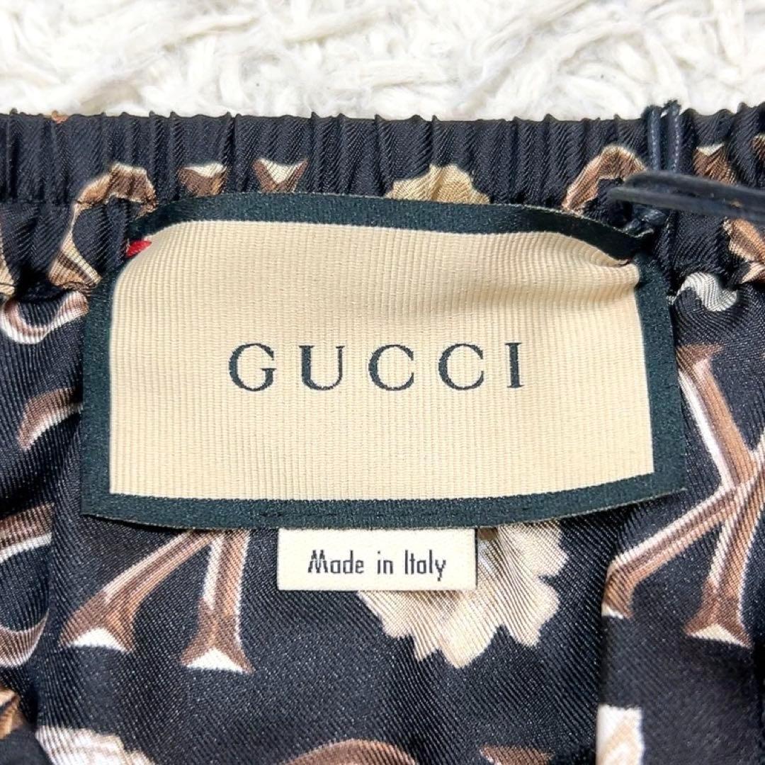 未使用 21SS グッチ ケンスコット シルク ショートパンツ 50 ブラック
