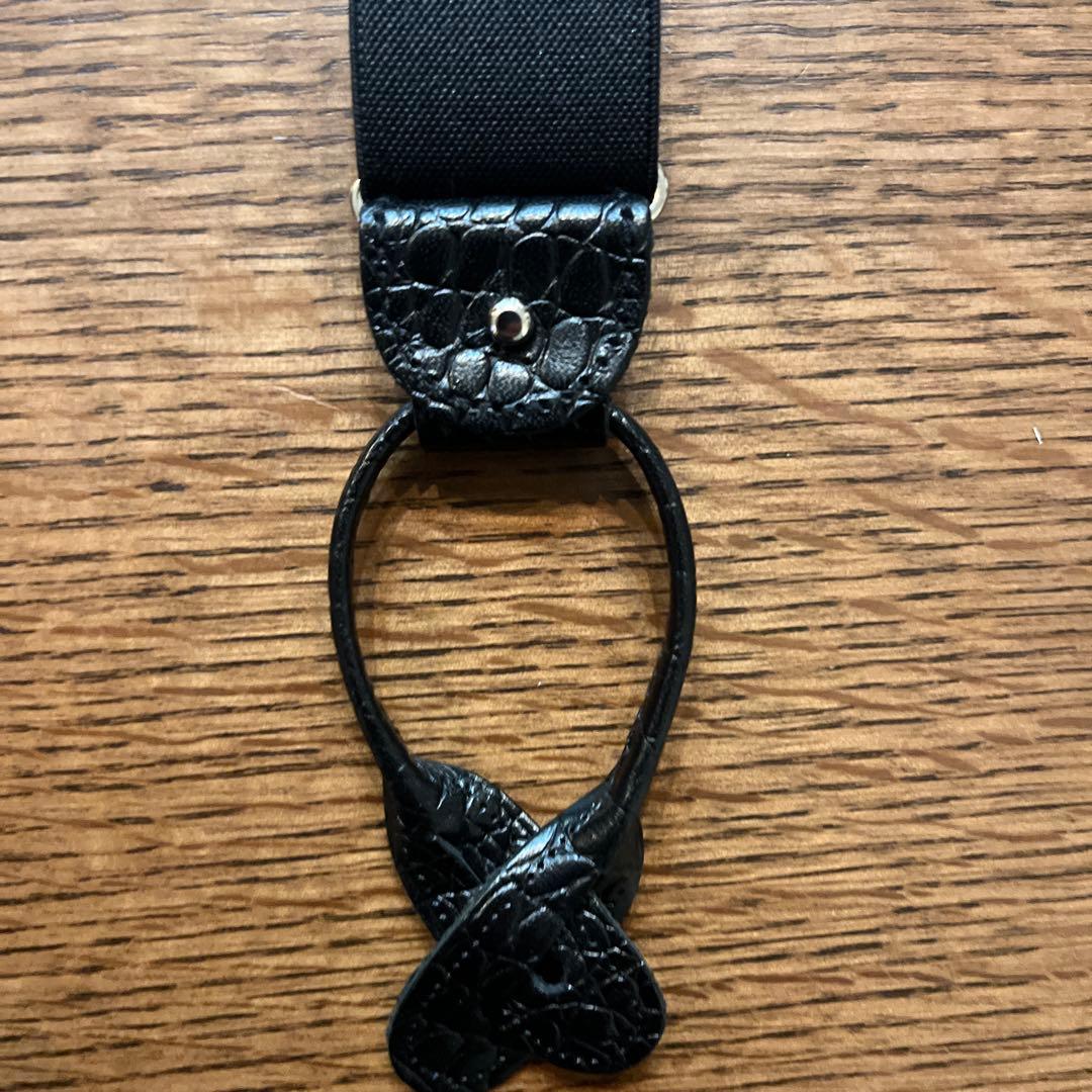  T THURSTON サスペンダー ブラック/シルバー