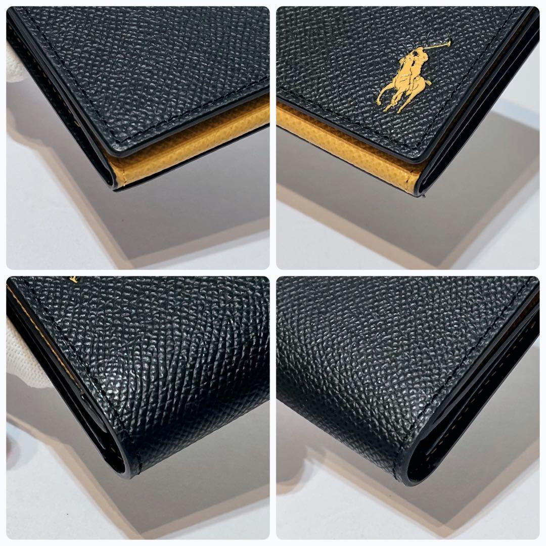 【未使用品】ラルフローレン ポロポニー バイカラー サフィアーノレザー 名刺入れ