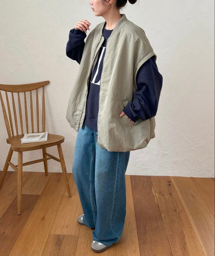 DISCOAT デタッチャブル2WAYメモリーボンバージャケット カーキ 新品