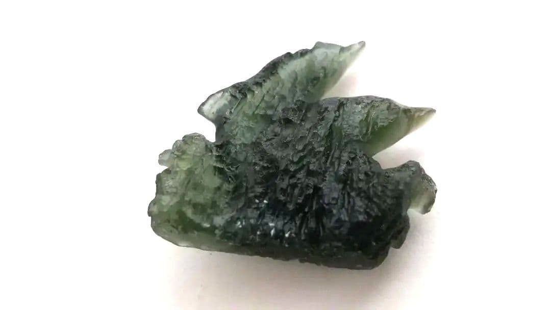 オ―ルド モルダバイト カ―ビング ドルフィン2頭