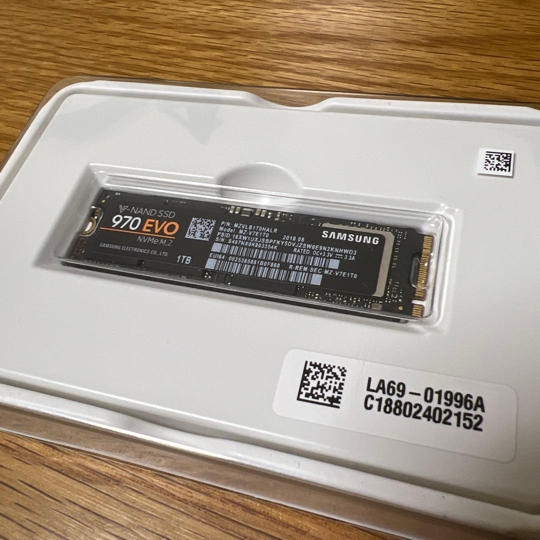 内蔵型SSD Samsung 970 EVO NVMe M.2 1TB