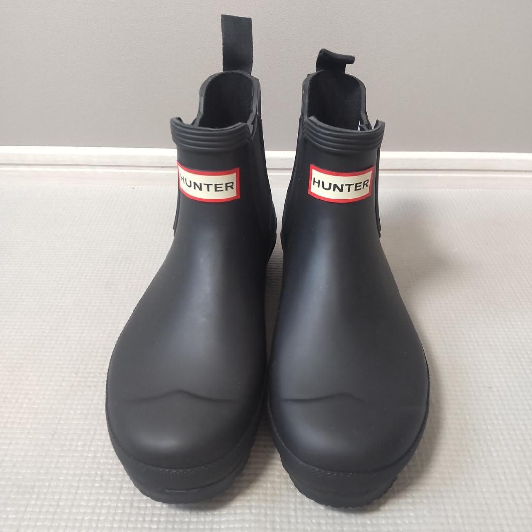 HUNTER オリジナルチェルシー サイドゴアブーツ 防水 レインブーツ 黒