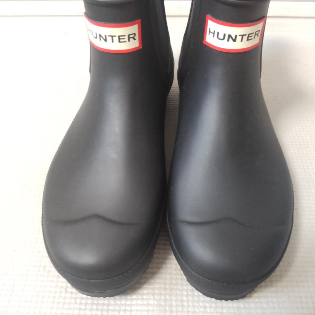 HUNTER オリジナルチェルシー サイドゴアブーツ 防水 レインブーツ 黒