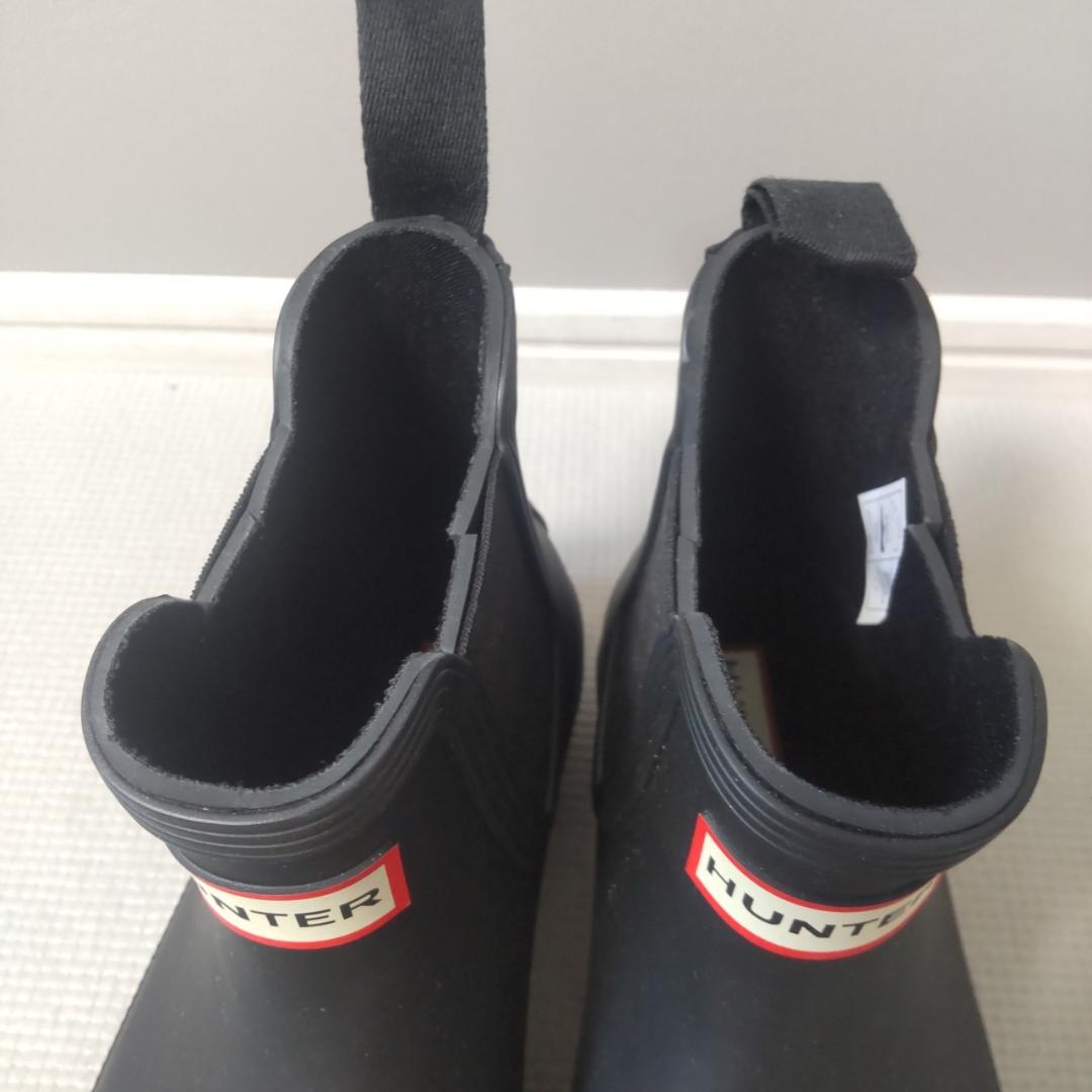HUNTER オリジナルチェルシー サイドゴアブーツ 防水 レインブーツ 黒