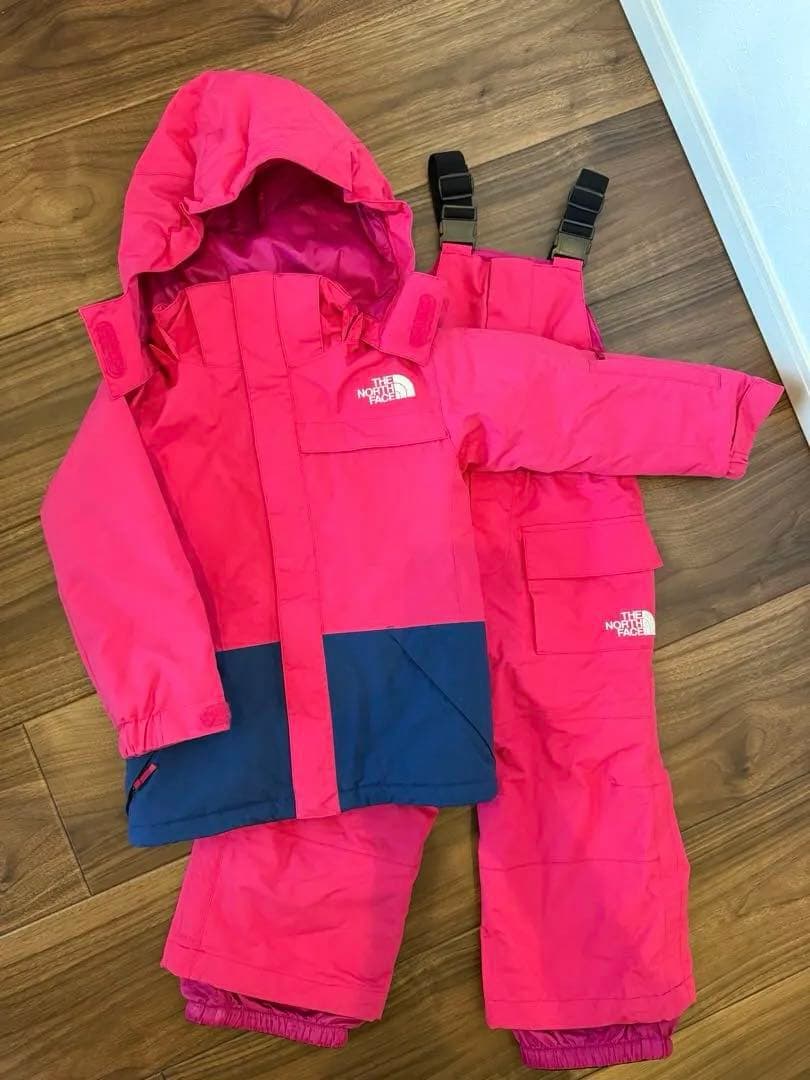 ノースフェイス　子ども用スキーウェア 100ピンク ネイビー