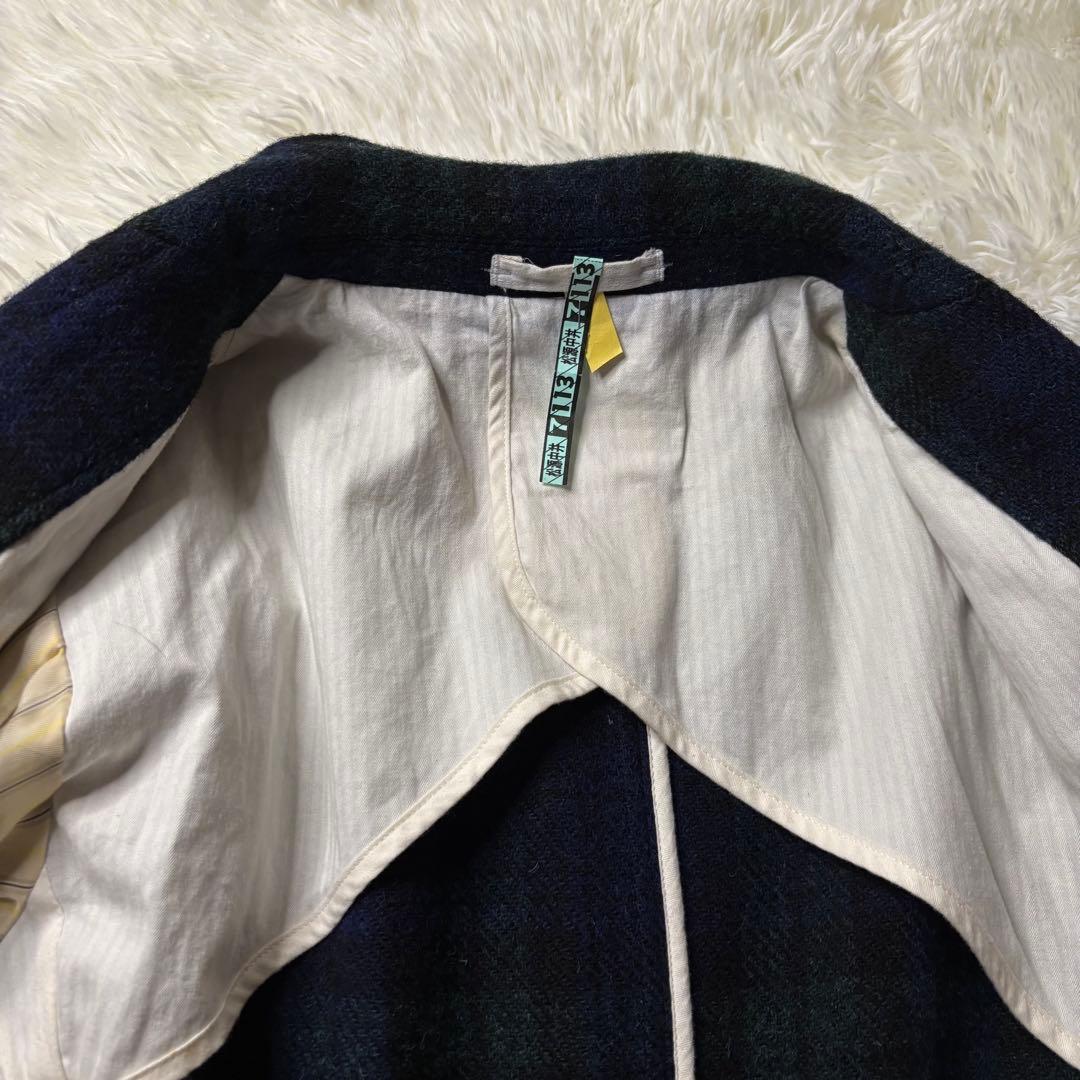 BEAMS + ハリスツイード テーラードジャケット ブラックウォッチ シングル