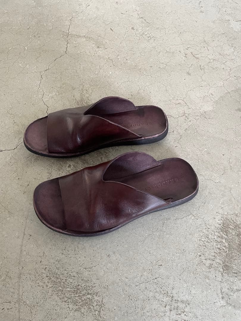 BRANDORブラドール　本革 レザーサンダル　スリッポン