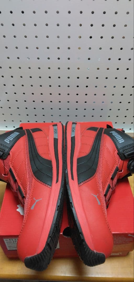 PUMA BOA安全靴 プーマ安全靴　レッド27センチEEE