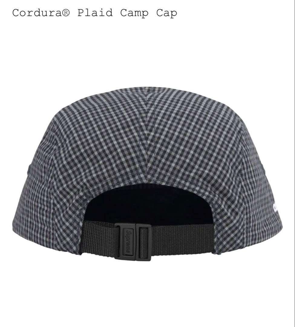帽子 supreme Cordura Plaid Camp Cap Black